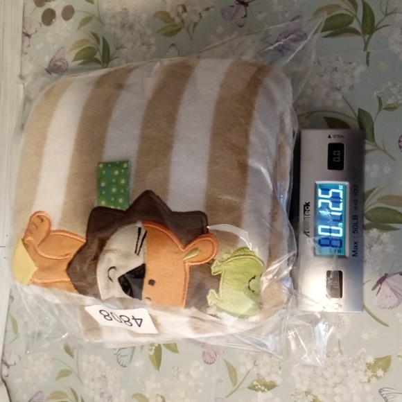 Taggies Baby Blanket Brown Tan Stripe Lion Frog Security Lovey Ribbons - Picture 8 of 8